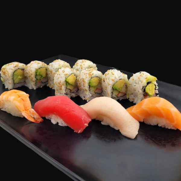 1: California with 4 pcs of nigiri